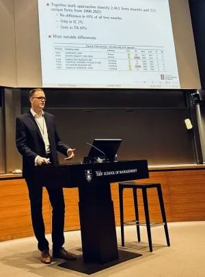 University Duisburg-Essen Chair of Finance Ph.D. candidate Patrick Schwartz presented joint-work with EDHEC Business School Associate Professor Hamid Boustanifar 