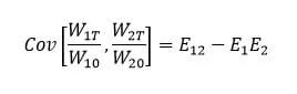 The formula for their covariances