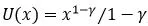 The power utility function